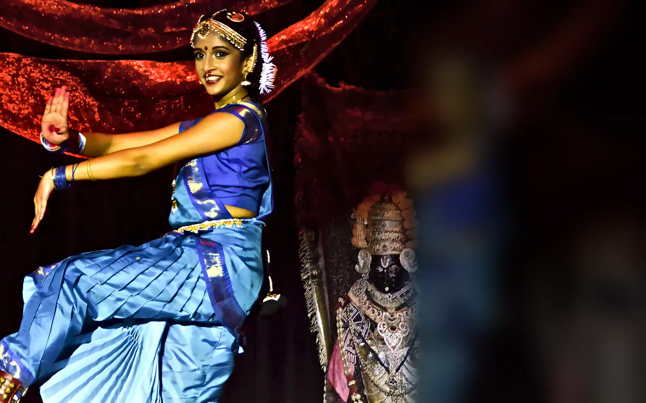 Amita Tilak at her arangetram, 2014